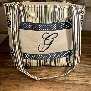 Vera Bradley (Inspired) Monogram “G” Handbag Tote Purse